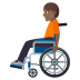 🧑🏾‍🦽 person in manual wheelchair: medium-dark skin tone display on JoyPixels